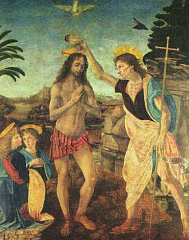 Baptism Of Christ -- Uffizi Gallery, Florence